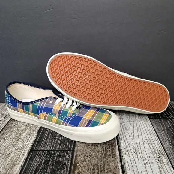 VANS Anaheim Factory 44 DX Low Top Plaid Canvas men Size 10 Sneakers VN0A5KX45TK