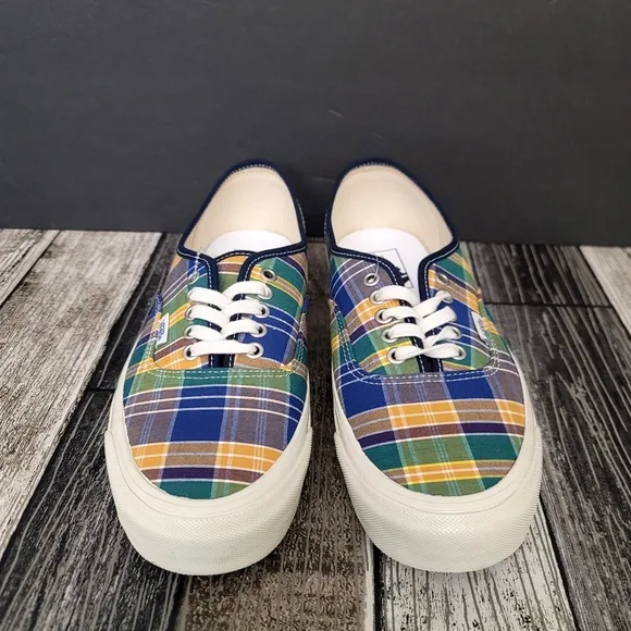 VANS Anaheim Factory 44 DX Low Top Plaid Canvas men Size 10 Sneakers VN0A5KX45TK