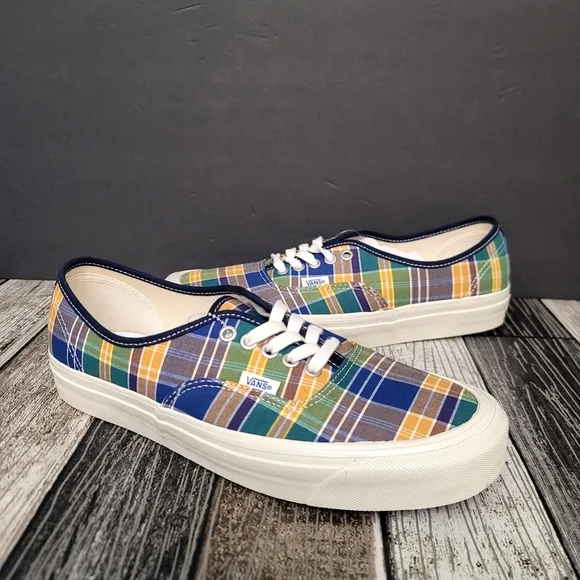 VANS Anaheim Factory 44 DX Low Top Plaid Canvas men Size 10 Sneakers VN0A5KX45TK