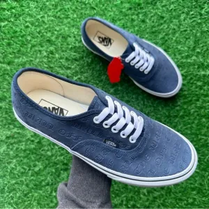 Vans Authentic Deboss Off The Wall Dress Blues True White