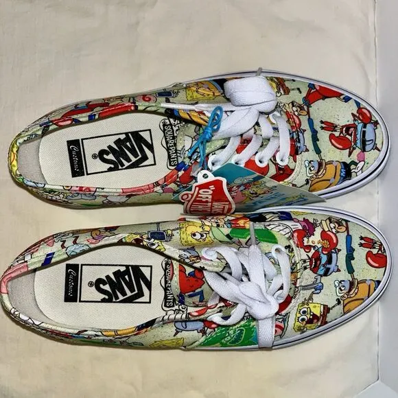 Vans Authentic Era Spongebob All Characters Canvas Customs Sneakers W 7.5 M 6