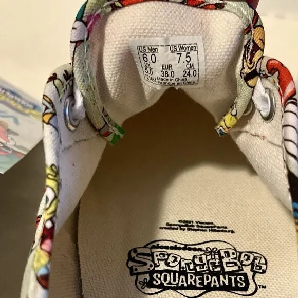 Vans Authentic Era Spongebob All Characters Canvas Customs Sneakers W 7.5 M 6