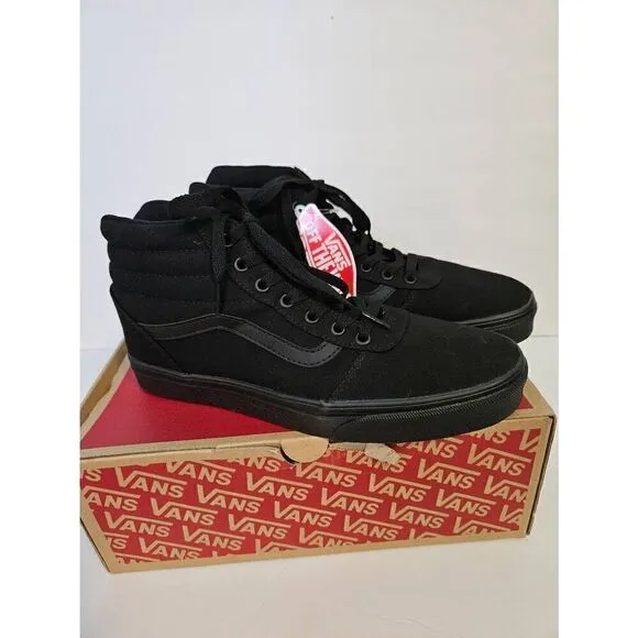 VANS black canvas Ward Hi sneakers. Women's size 11. New in box.