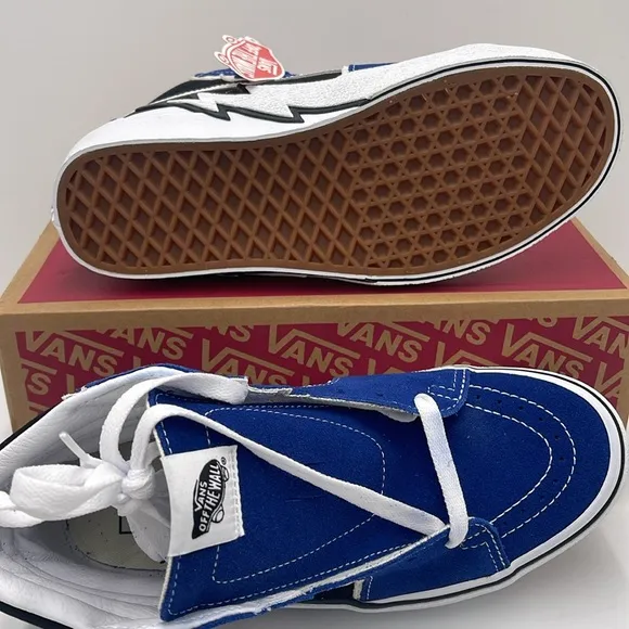 Vans Blue and Black High-Top Sneakers Sk8-Hi BoltSuede/Canvas True Blue/Black