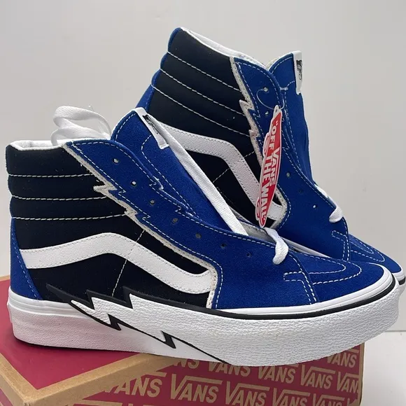 Vans Blue and Black High-Top Sneakers Sk8-Hi BoltSuede/Canvas True Blue/Black
