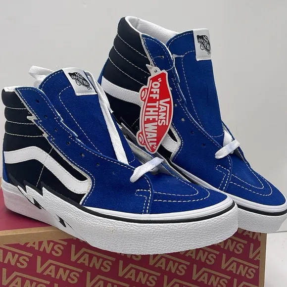 Vans Blue and Black High-Top Sneakers Sk8-Hi BoltSuede/Canvas True Blue/Black