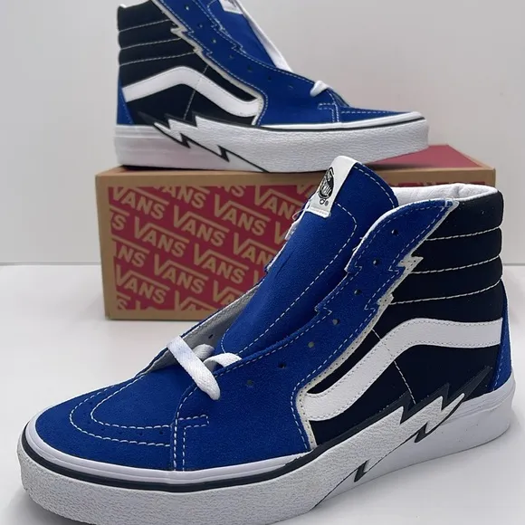 Vans Blue and Black High-Top Sneakers Sk8-Hi BoltSuede/Canvas True Blue/Black
