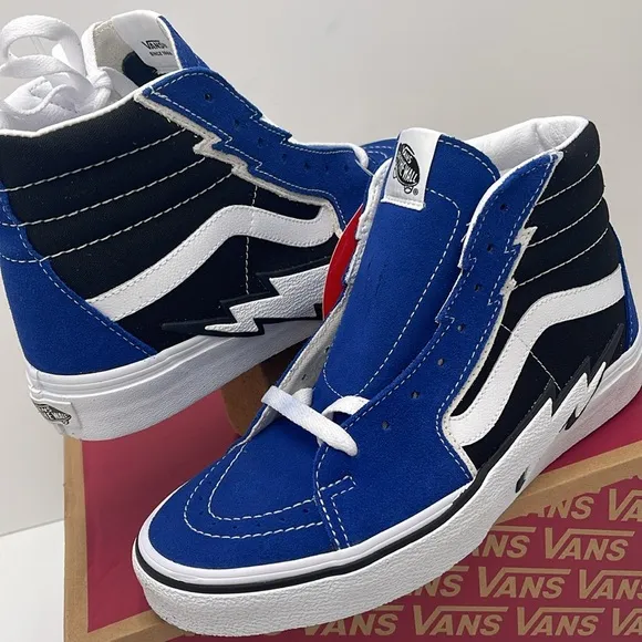 Vans Blue and Black High-Top Sneakers Sk8-Hi BoltSuede/Canvas True Blue/Black
