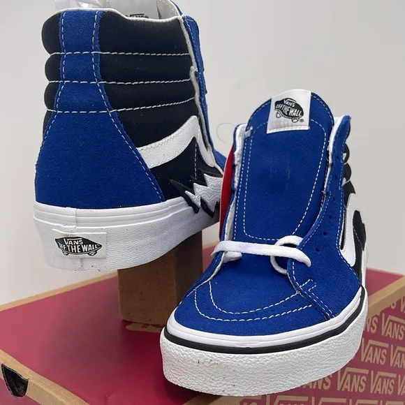 Vans Blue and Black High-Top Sneakers Sk8-Hi BoltSuede/Canvas True Blue/Black