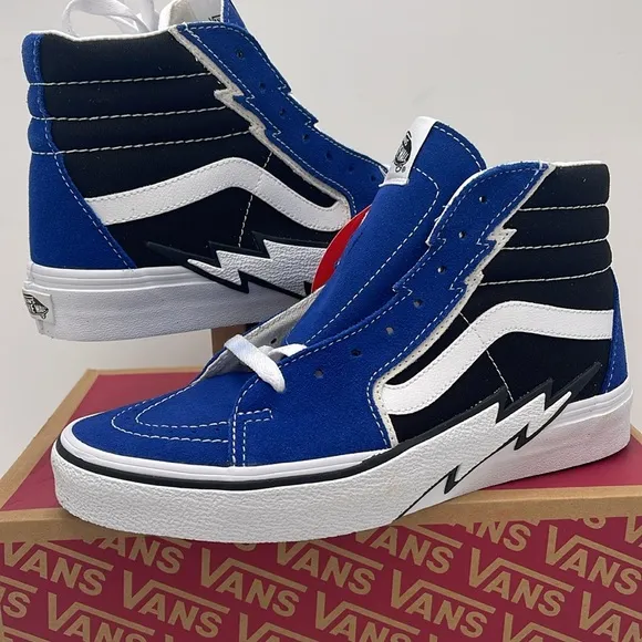Vans Blue and Black High-Top Sneakers Sk8-Hi BoltSuede/Canvas True Blue/Black