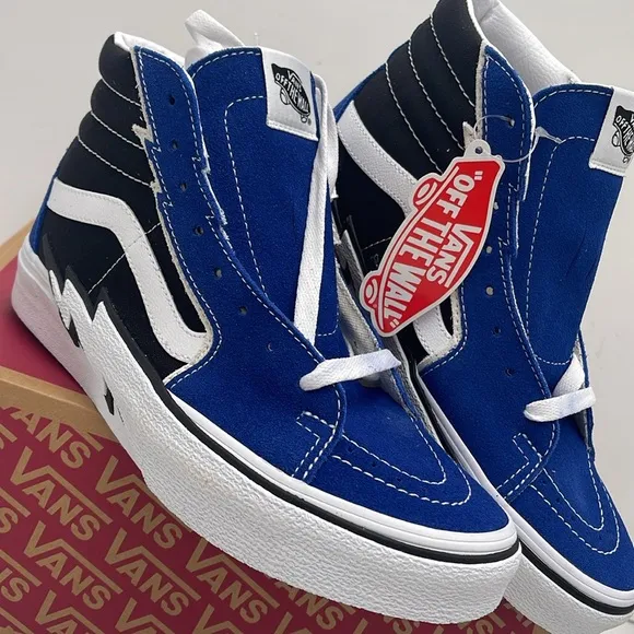 Vans Blue and Black High-Top Sneakers Sk8-Hi BoltSuede/Canvas True Blue/Black