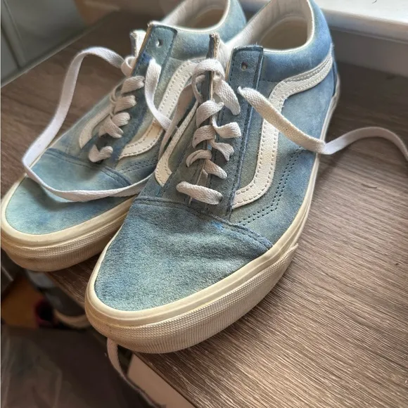 Vans Blue and White Sneakers Classic Skate Style