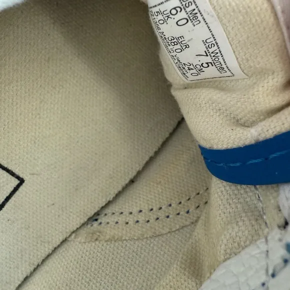 Vans Blue and White Sneakers Classic Skate Style