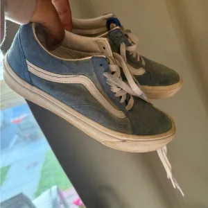 Vans Blue and White Sneakers Classic Skate Style