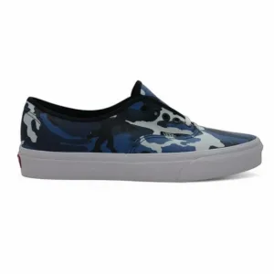 Vans Blue Camo Canvas Lace-Up Skate Sneakers Men’s Size 11 Classic Low Top