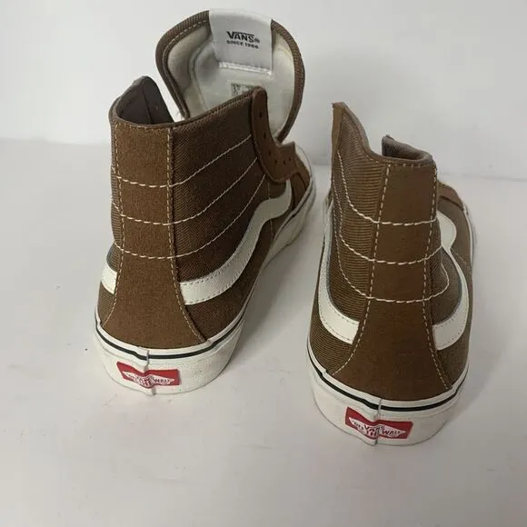 Vans Brown Canvas SK8-HI 138‎ Decon SF Sneakers - Unisex Shoe M-9 W-10.5