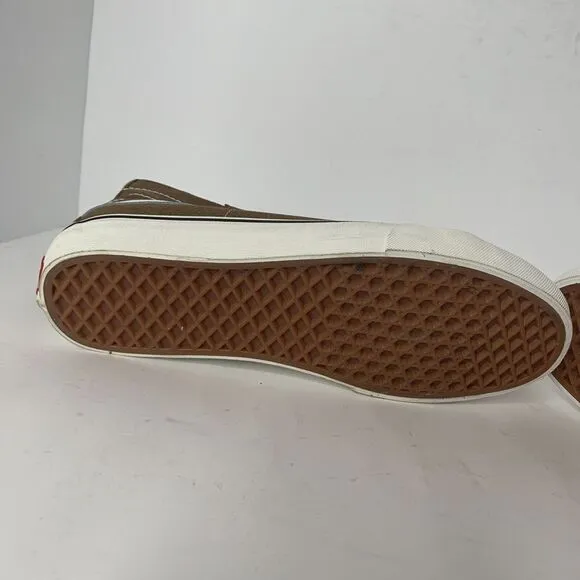 Vans Brown Canvas SK8-HI 138‎ Decon SF Sneakers - Unisex Shoe M-9 W-10.5