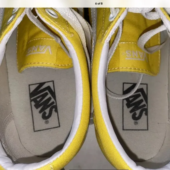 Vans Canvas Sneakers Yellow/White Mens 10.5 EUC