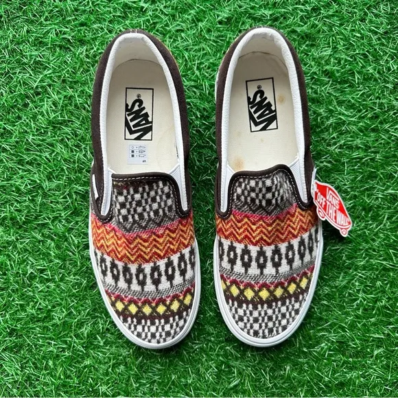 Vans Classic Slip On Fair Aisle Brown