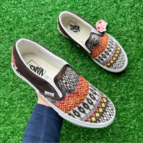 Vans Classic Slip On Fair Aisle Brown