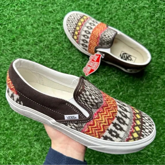 Vans Classic Slip On Fair Aisle Brown