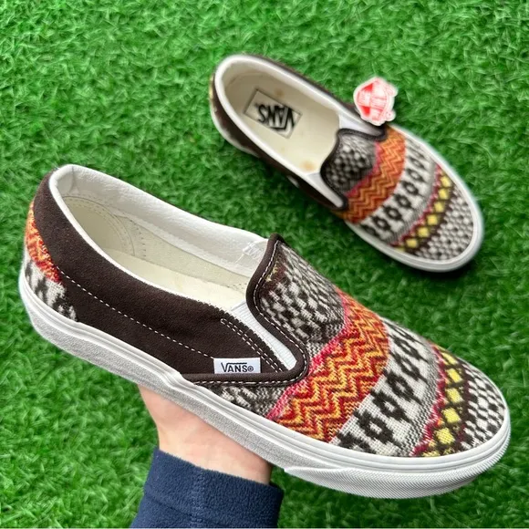 Vans Classic Slip On Fair Aisle Brown
