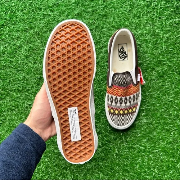 Vans Classic Slip On Fair Aisle Brown