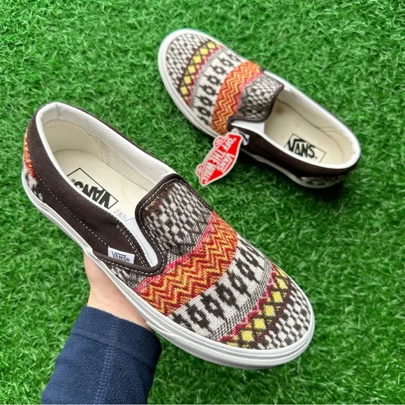 Vans Classic Slip On Fair Aisle Brown