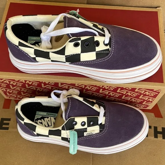 Vans COMFYCUSH ERA Suede/Canvas PurpleV/Classic White sneakers - platforms WMNS