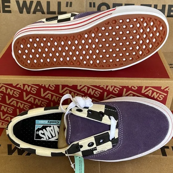 Vans COMFYCUSH ERA Suede/Canvas PurpleV/Classic White sneakers - platforms WMNS