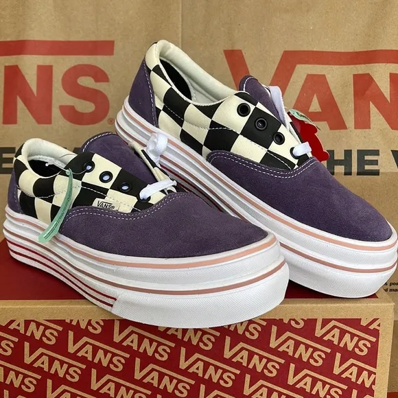 Vans COMFYCUSH ERA Suede/Canvas PurpleV/Classic White sneakers - platforms WMNS