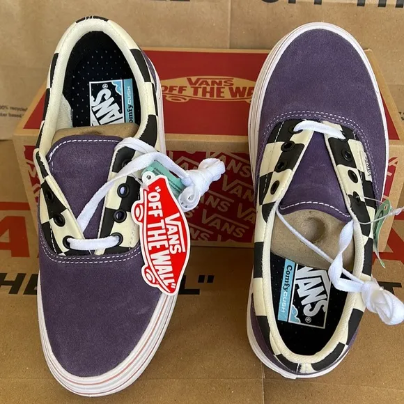 Vans COMFYCUSH ERA Suede/Canvas PurpleV/Classic White sneakers - platforms WMNS