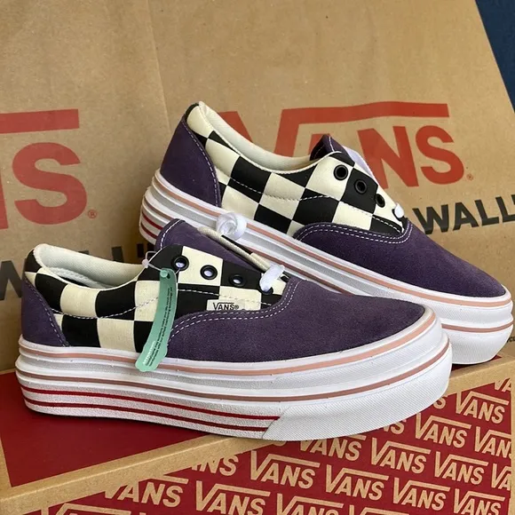 Vans COMFYCUSH ERA Suede/Canvas PurpleV/Classic White sneakers - platforms WMNS