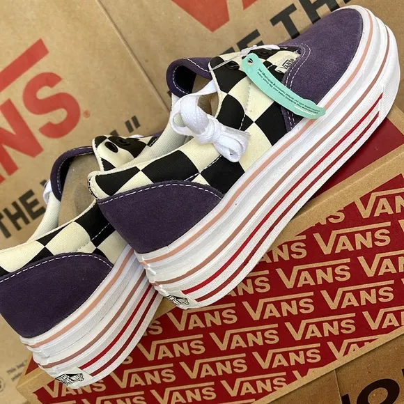 Vans COMFYCUSH ERA Suede/Canvas PurpleV/Classic White sneakers - platforms WMNS