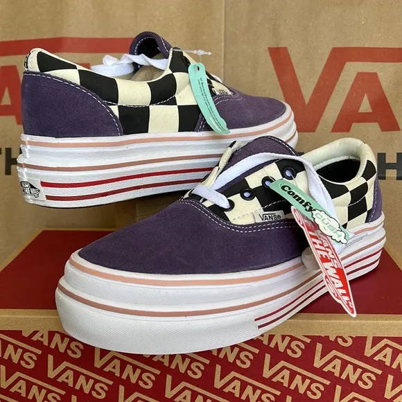 Vans COMFYCUSH ERA Suede/Canvas PurpleV/Classic White sneakers - platforms WMNS