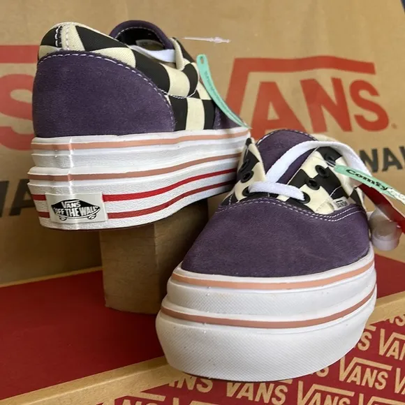 Vans COMFYCUSH ERA Suede/Canvas PurpleV/Classic White sneakers - platforms WMNS