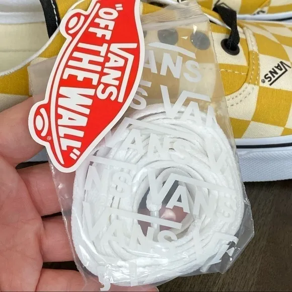 Vans Era Big Check Sneakers Yolk Yellow True White Size 11.5 Men