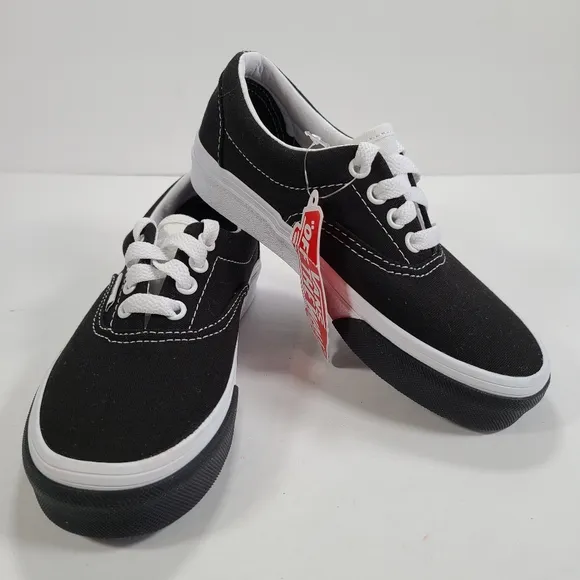 Vans Era Color Block Black White Sneakers Kids Size 13