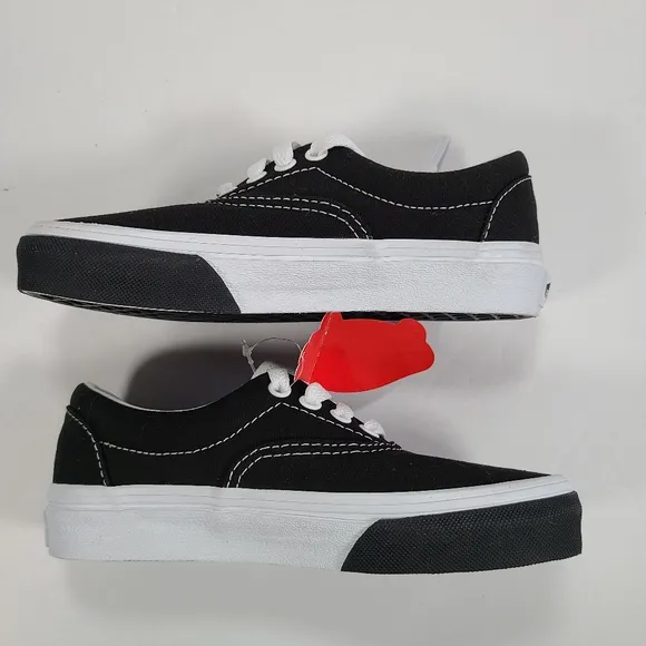 Vans Era Color Block Black White Sneakers Kids Size 13