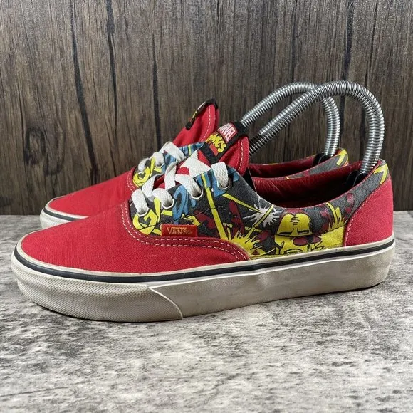 Vans ERA X  Marvel Comics Iron Man Red Canvas Sneakers Shoes Men 5.5 Women 7
