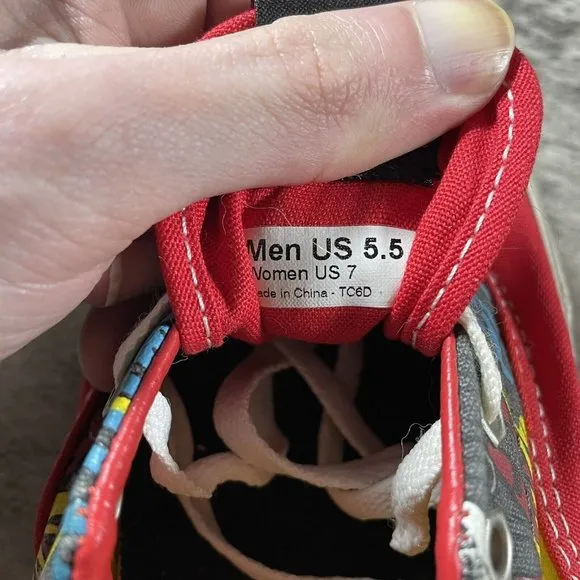 Vans ERA X  Marvel Comics Iron Man Red Canvas Sneakers Shoes Men 5.5 Women 7