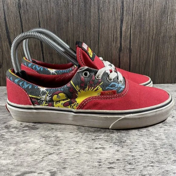 Vans ERA X  Marvel Comics Iron Man Red Canvas Sneakers Shoes Men 5.5 Women 7