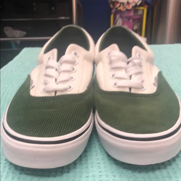 Vans Green and White Era  Sneakers