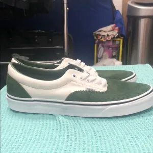 Vans Green and White Era  Sneakers