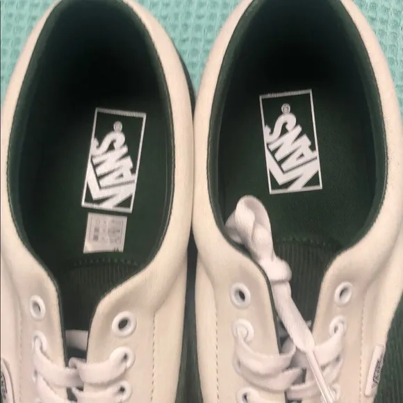 Vans Green and White Era  Sneakers