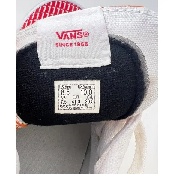 Vans High Top Pride Canvas Skateboard Sneakers Multi Color Womens  10