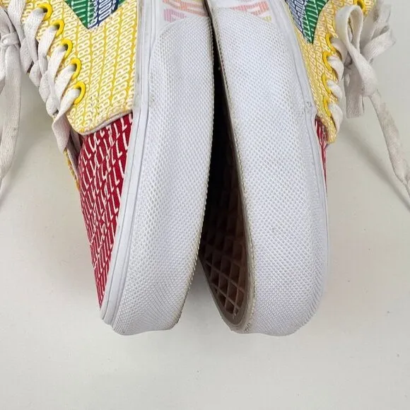 Vans High Top Pride Canvas Skateboard Sneakers Multi Color Womens  10