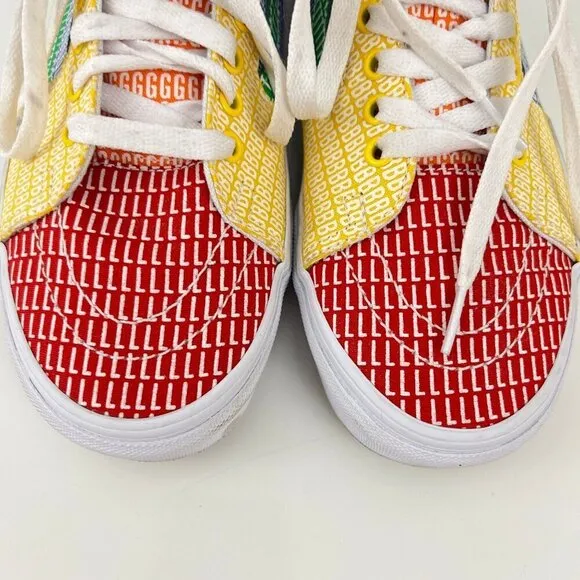 Vans High Top Pride Canvas Skateboard Sneakers Multi Color Womens  10