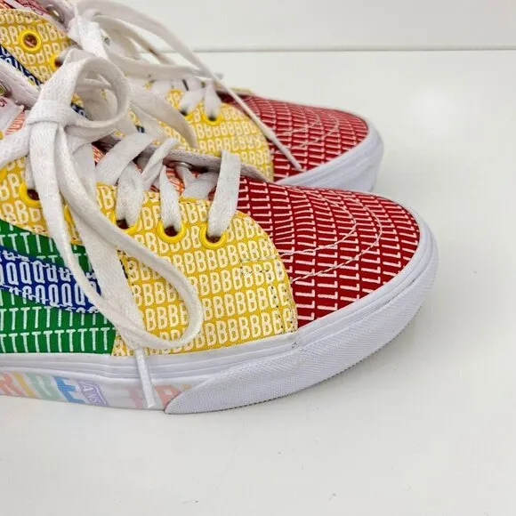 Vans High Top Pride Canvas Skateboard Sneakers Multi Color Womens  10