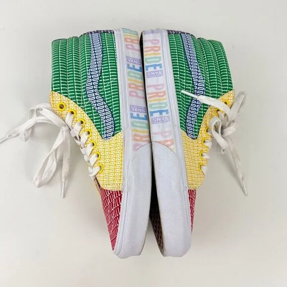 Vans High Top Pride Canvas Skateboard Sneakers Multi Color Womens  10